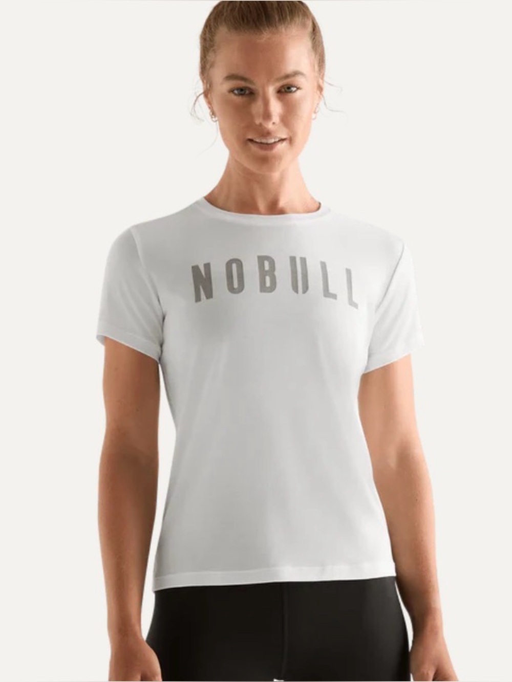 *NWT* NOBULL Women’s White Logo Crewneck Tee